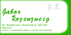 gabor rozenzweig business card